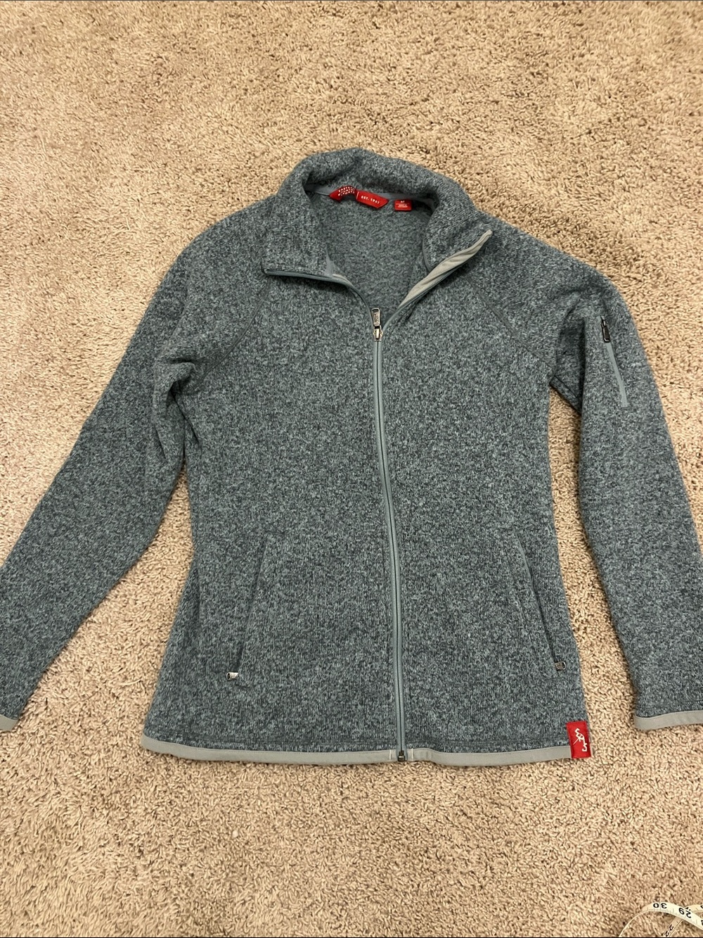Eastern Mountain Sports Heather Green & Grey Fleece Jacket